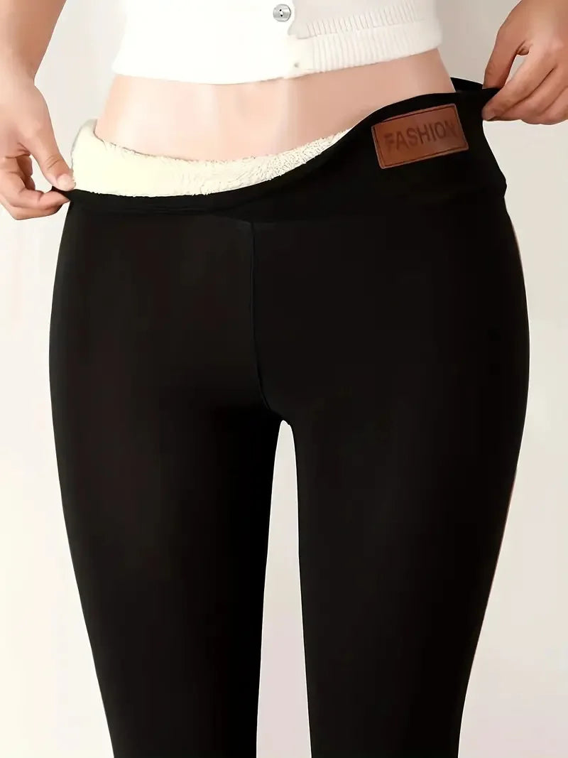 Fashionable Women's Warm High Waisted Leggings For Autumn and Winter Elastic and Comfortable Flattering Fit Durable Fabric