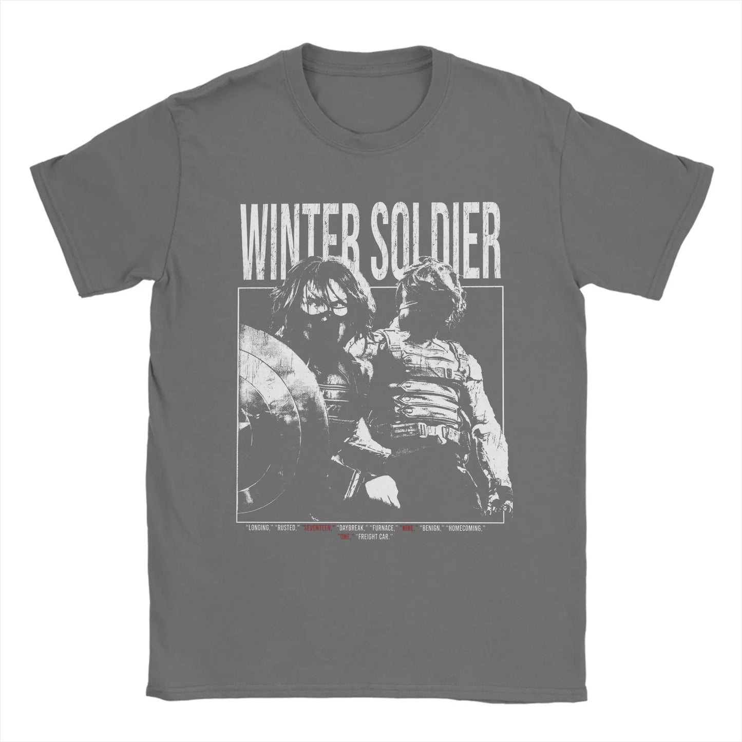 2026 Bucky Barnes Thunderbolts Winter Soldier Sebastian Stan T-Shirts for Men Cotton Tee Shirt O Neck T Shirts Birthday Clothes