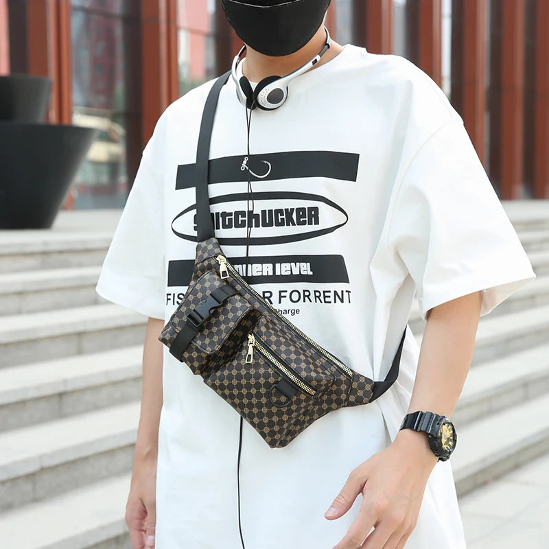 Men's Multi Functional Waist Bag Lightweight Sports Cycling Fanny Pack Small Shoulder Bags for Man Belt Pouch Chest Bags Male