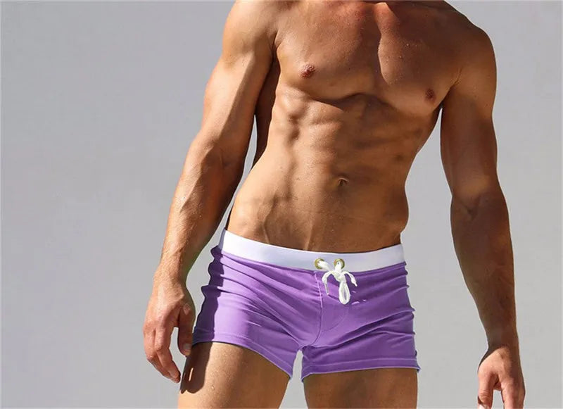 New Swimwear Men Sexy Swimming Trunks Sunga Hot Swimsuit Mens Swim Briefs Beach Shorts Mayo De Praia Homens Maillot De Bain