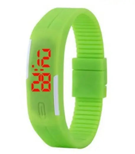 New Digital LED Watches Candy Color Silicone Rubber Touch Screen Digital Watches Women Men Children Bracelet Sports Wrist Watch