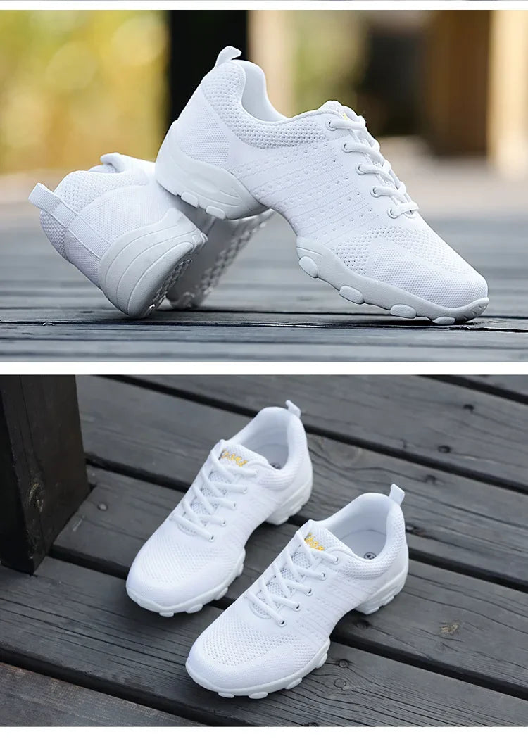 Men's Mesh Dance Shoes Male Soft Sole Yoga Shoes Man 2024 New Sports Sneakers Breathable Weaved Sports Shoes Jazz Modern Dance