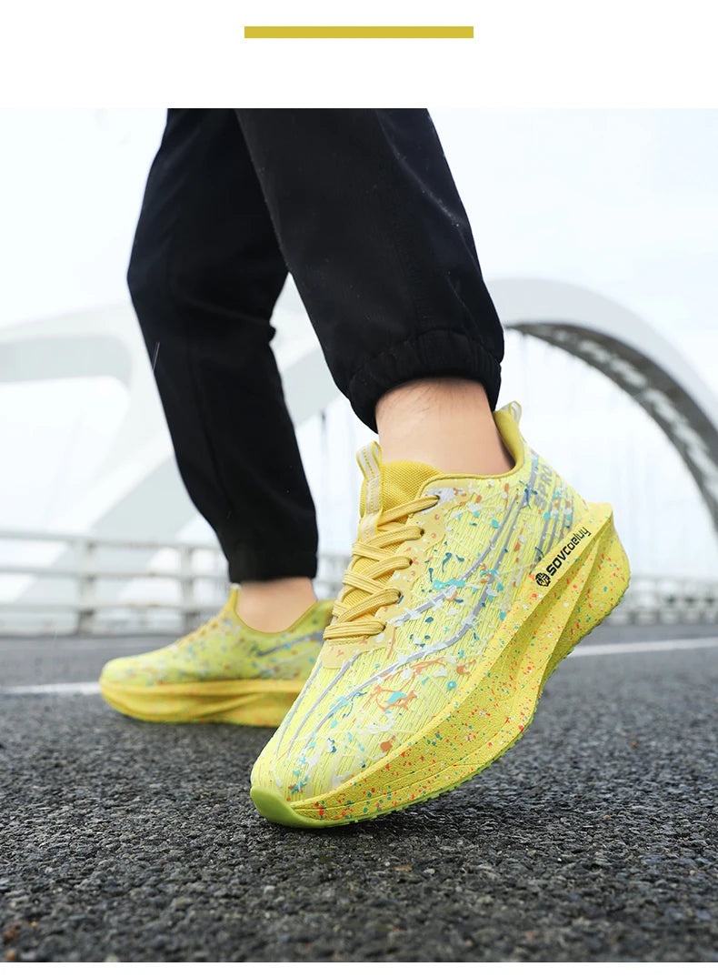 Marathon Men Running Shoes Carbon Board Speciality Sports Breathable Lightweight Women's Comfortable Chunta Athletic Sneakers