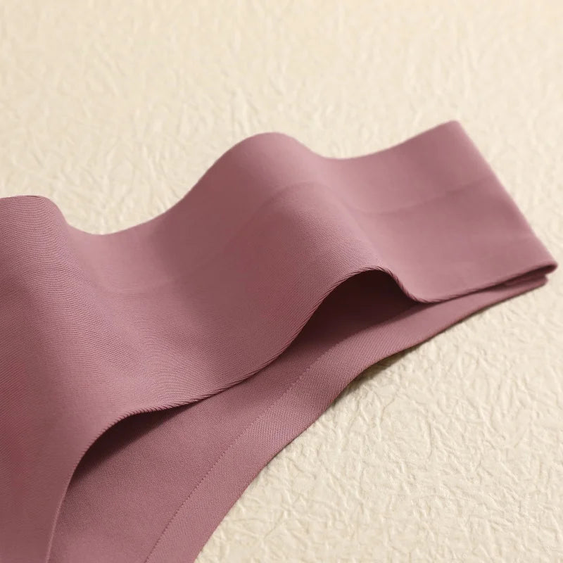 6PCS Women's S-XL Seamless G-String Underpants Low Rise Solid Color Ice Silk Undewear Female Traceless Soft Comfortable Lingerie