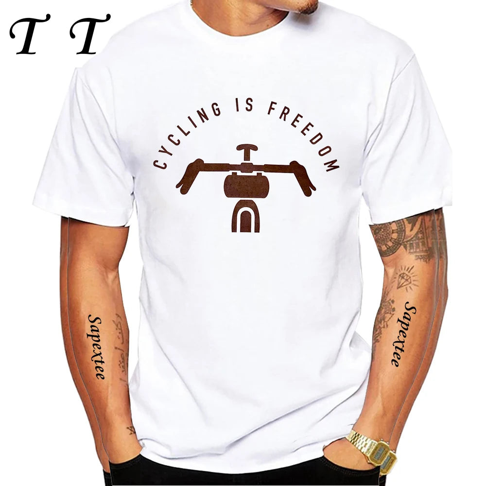 Travel On Gravel Bikepacking Print T-Shirt Summer Men Short Sleeve Funny Bicycle Sport Boy Tops Anatomy Bike Cycling Casual Tees