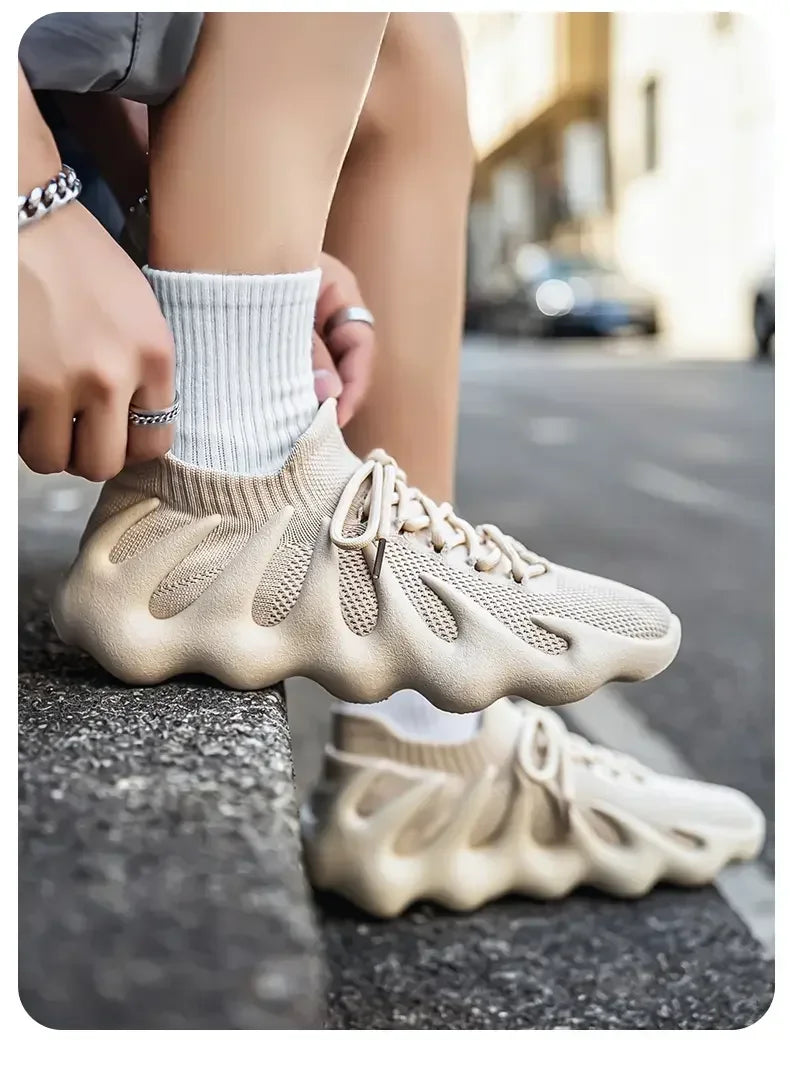Men Sports Running Jogging Shoes Summer Casual Sneakers Outdoor Breathable Mesh For Women Light Shock-absorption Black Tennis
