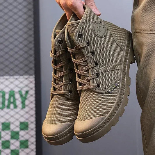 Male Shoes Hiking Outdoor Rubber Men's Boots Lace Up Original Deals Vintage In Promotion Y2k Offers Trendy 2025 Footwear New