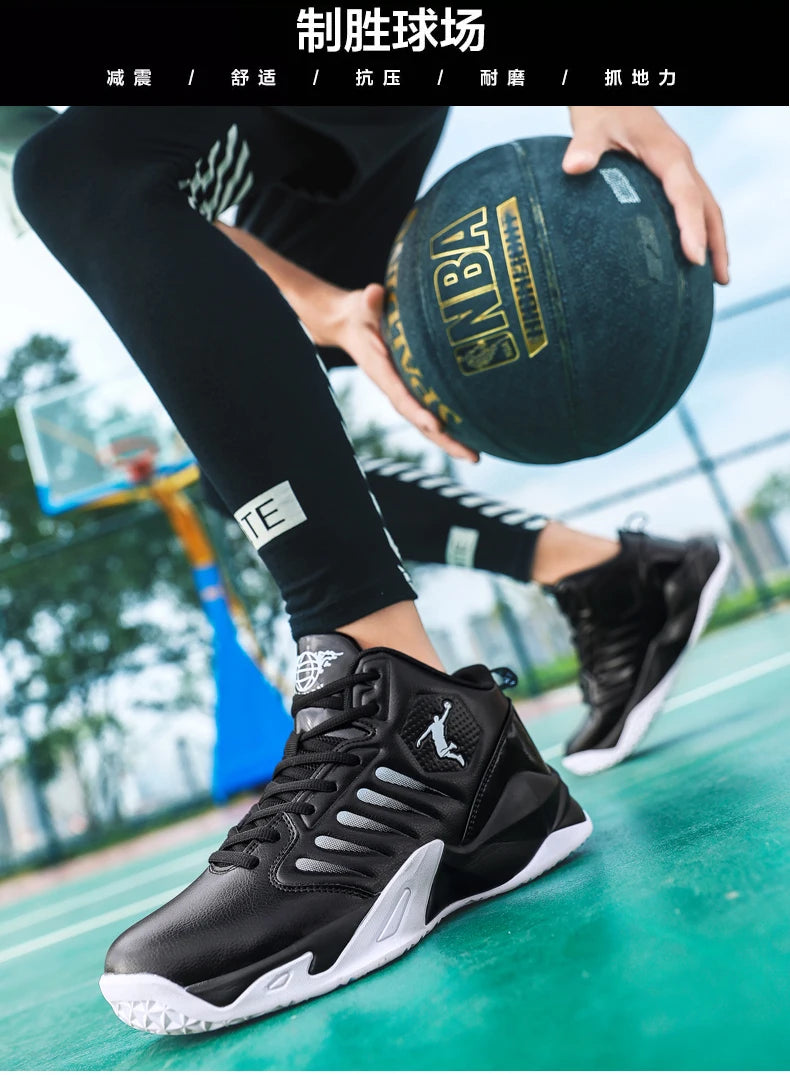 Men's Basketball Shoes Breathable Cushioning Non-Slip Wearable Runing Shoes Gym Training Athletic Basketball Sneakers for Women