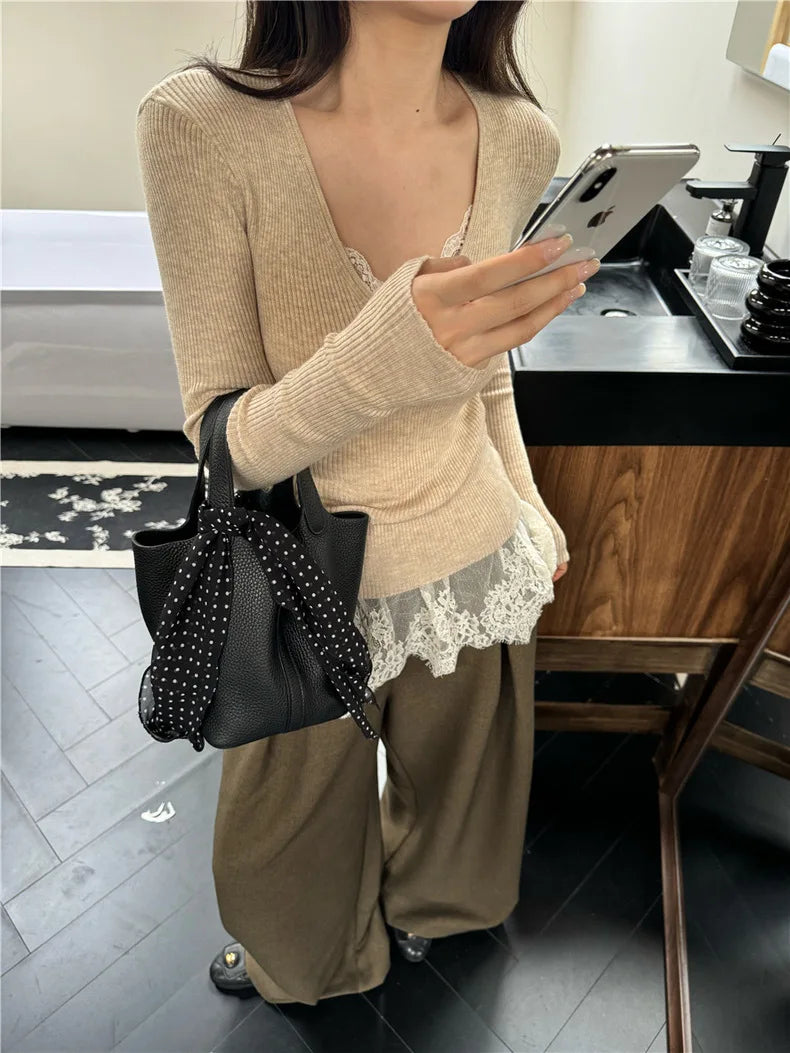 Korean Style Sexy Lace Sleeveless Crop Cami Top Women 2026 Summer Mesh Layer Tank Top Y2K Clothes Ruched Skinny Backless T-shirt