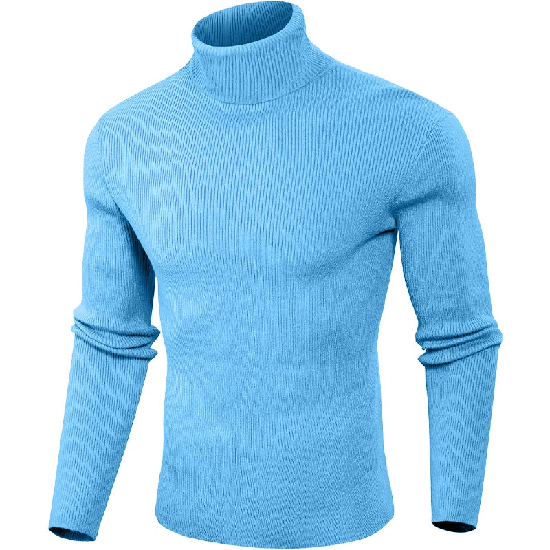 Animal Game Luxury Men's Cold Blouse Casual Sweaters Woolen Turtleneck Pullover Basic Stripes Tshirts Warm Sweatshirt Knit Men BAZAARHUBO