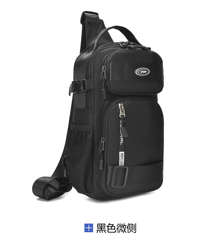 Large Capacity Men's Waist Packs Crossbody Bag High Quality Light Oxford Chest Pack Fashion Casual Men's Handbag Shoulder Bag