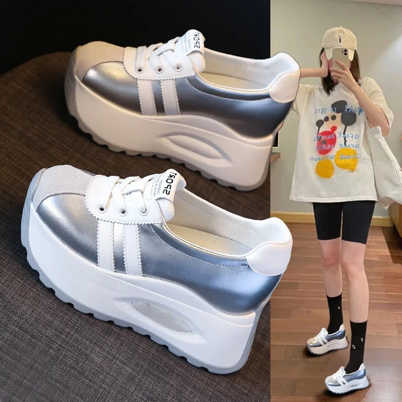 Best-selling High Quality New Shallow Mouth Increase Thick Sole Breathable Platform Casual Shoes