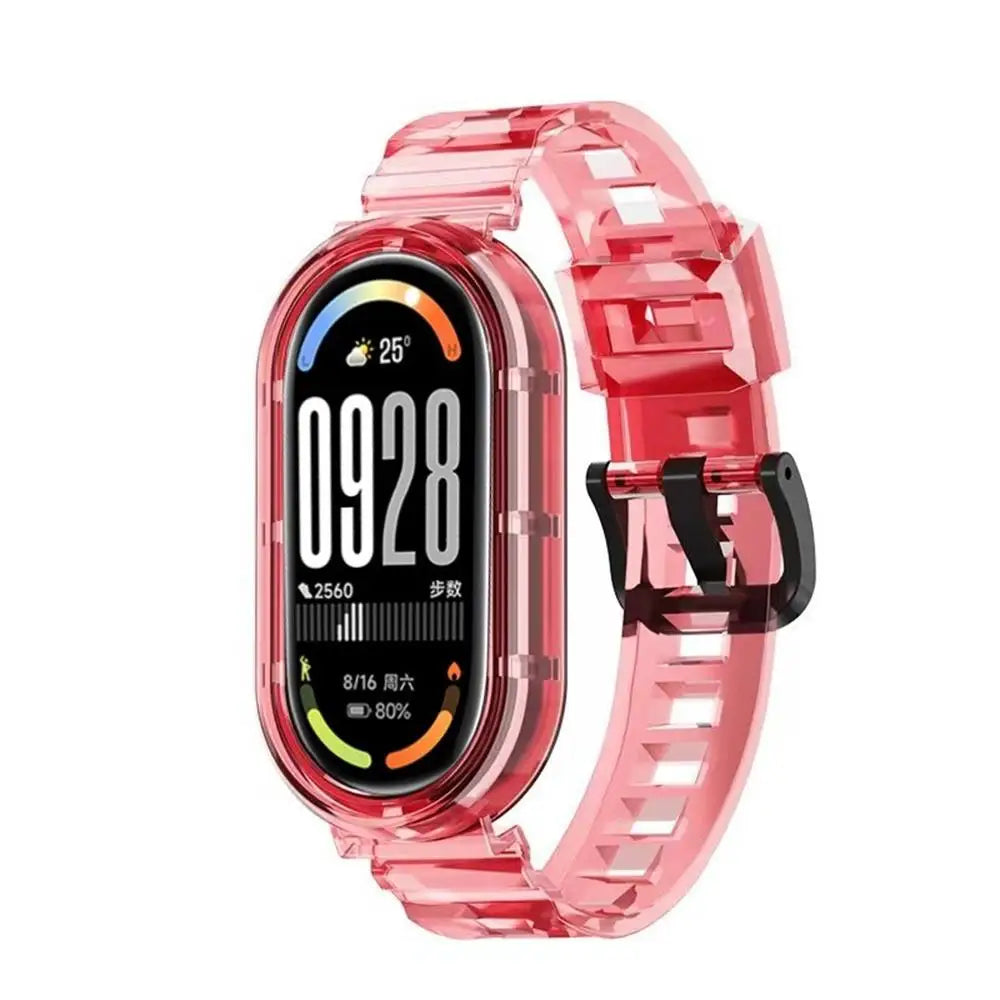 TPU transpatent strap for Mi Band 10/9/8 Clear Soft Sport Wristband Sweatproof Smartwatch Accessories for Xiaomi miband 10 bands