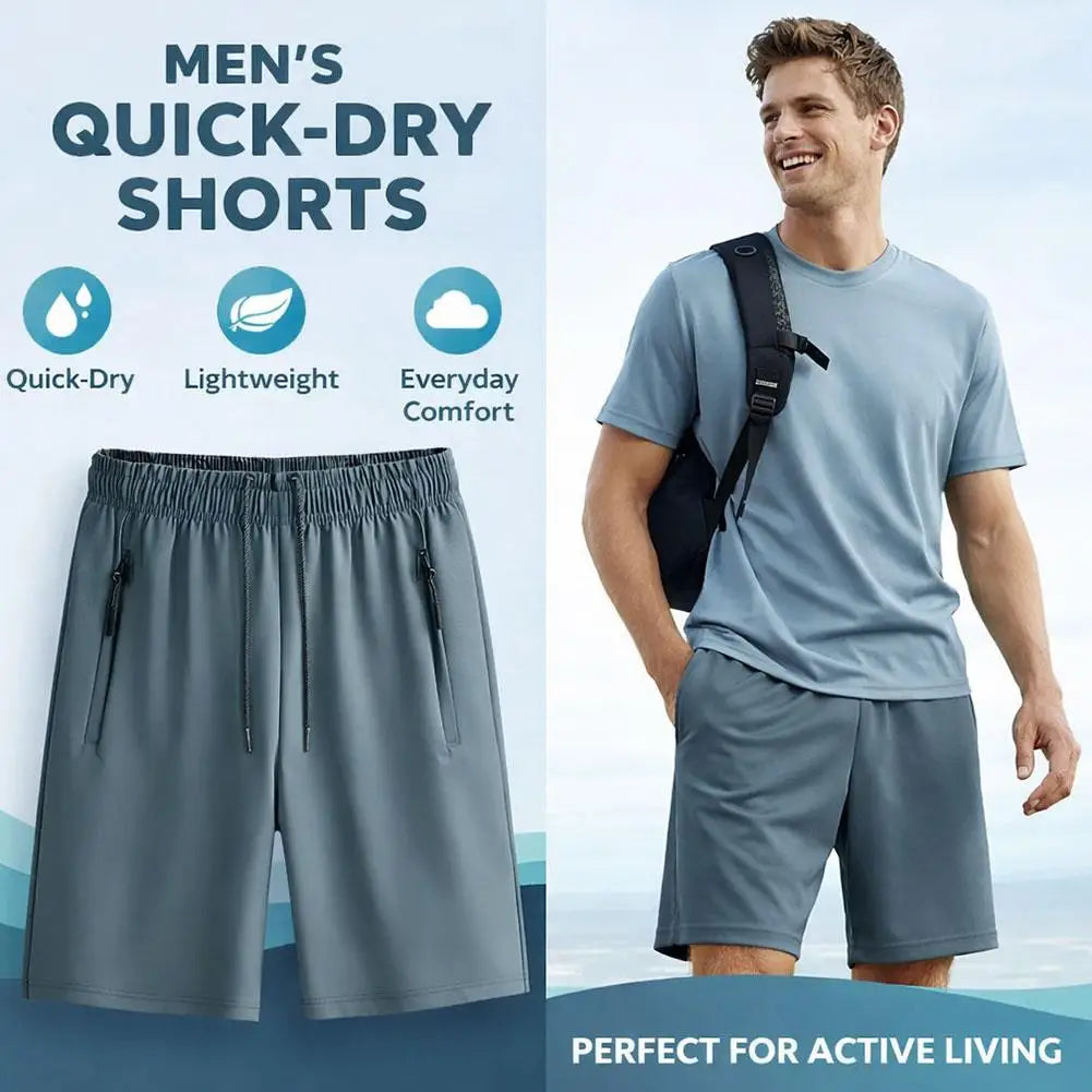 Summer Men's Shorts Cool Sportswear Running Sport Shorts Casual Bottoms Gym Fitness Training Jogging Short Pants Men Black Gray