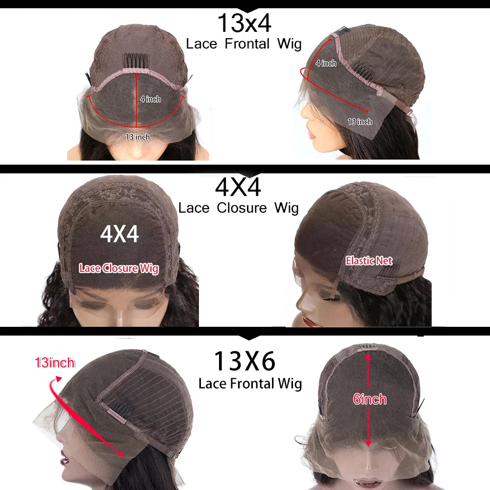 HD Lace Pretty Ombre Brown Body Wave Wig With Bangs 7x5 HD Lace Glueless Wig Cheap Human Hair 4x4 5x5 Invisi HD Glueless Wigs