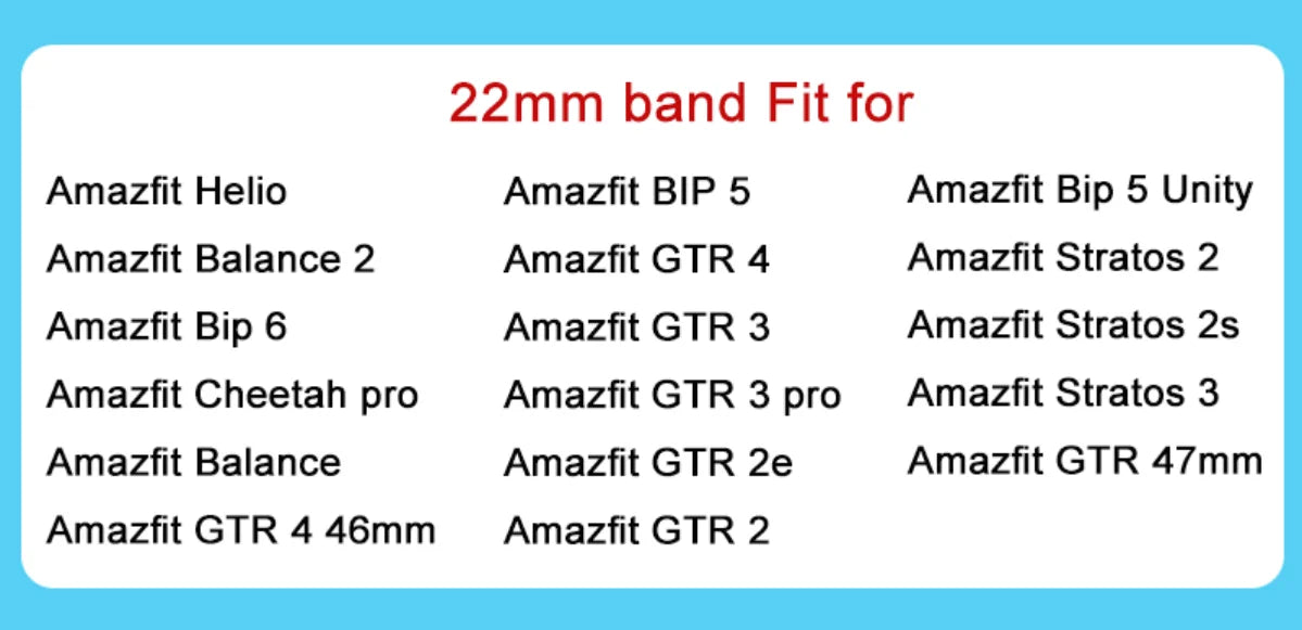 22mm Nylon Band for Amazfit Helio Breathable Lightweight Strap Suitable for Amazfit Balance 2/Bip 6/Cheetah Pro Smartwatch Band
