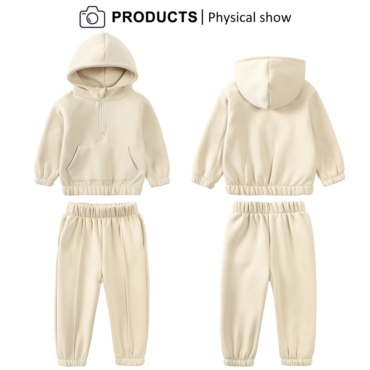 Toddlers Tracksuit,Boys Girls Jog Suits,Fleece Warm Kids Sweater Shirt+Sweater Pants,Children's Casual Sportswear,Teen Jumpsuits
