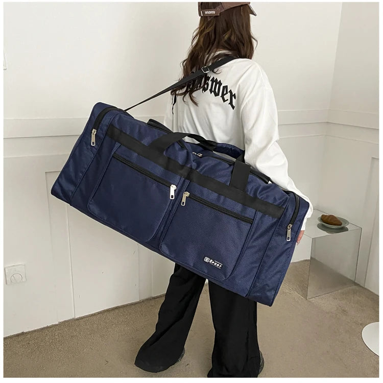 Women Men Nylon Travel Duffel Bag Carry On Luggage Bag Men Tote Large Capacity Weekender Gym Sport Holdall Overnight Bag Pouches