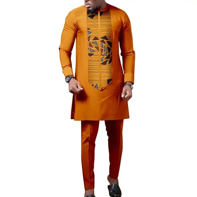 African Dresses for Women Match Bazin Lover Couple Clothes Print Mermaid Evening Dresses Men Outfits Shirt and Pant Sets Wedding