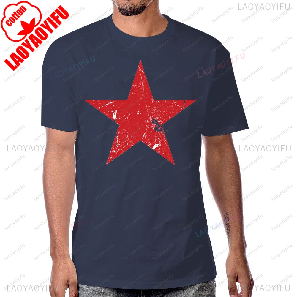 Red Star Soviet Che Guevara Revolution CCCP USSR RETRO Graphic T Shirts Woman Man Vintage Style T-shirt High Quality Cotton Tops