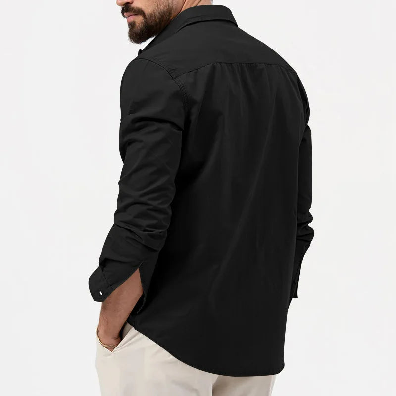 Men's Fashionable Coat - Spring/Autumn Season - Slim Fit Style - Retro Design - Casual Button-Up Coat - Long-Sleeved Outerwear