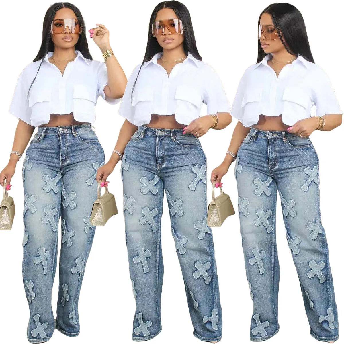 CM.YAYA Summer Street Women Shirts Fashion Single Breasted Pocket Front Irregular Short Sleeve Mini Blouse Holiday Shirt Tops