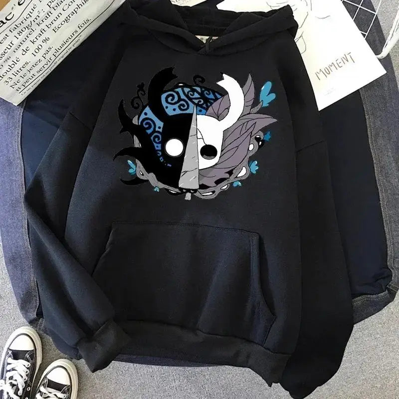 Hollow Knight Hoodies Men Korea Ulzzang Grunge Y2k Aesthetic Fmale Autumn and Winter Pullover Hoddies Streetwear Graphic