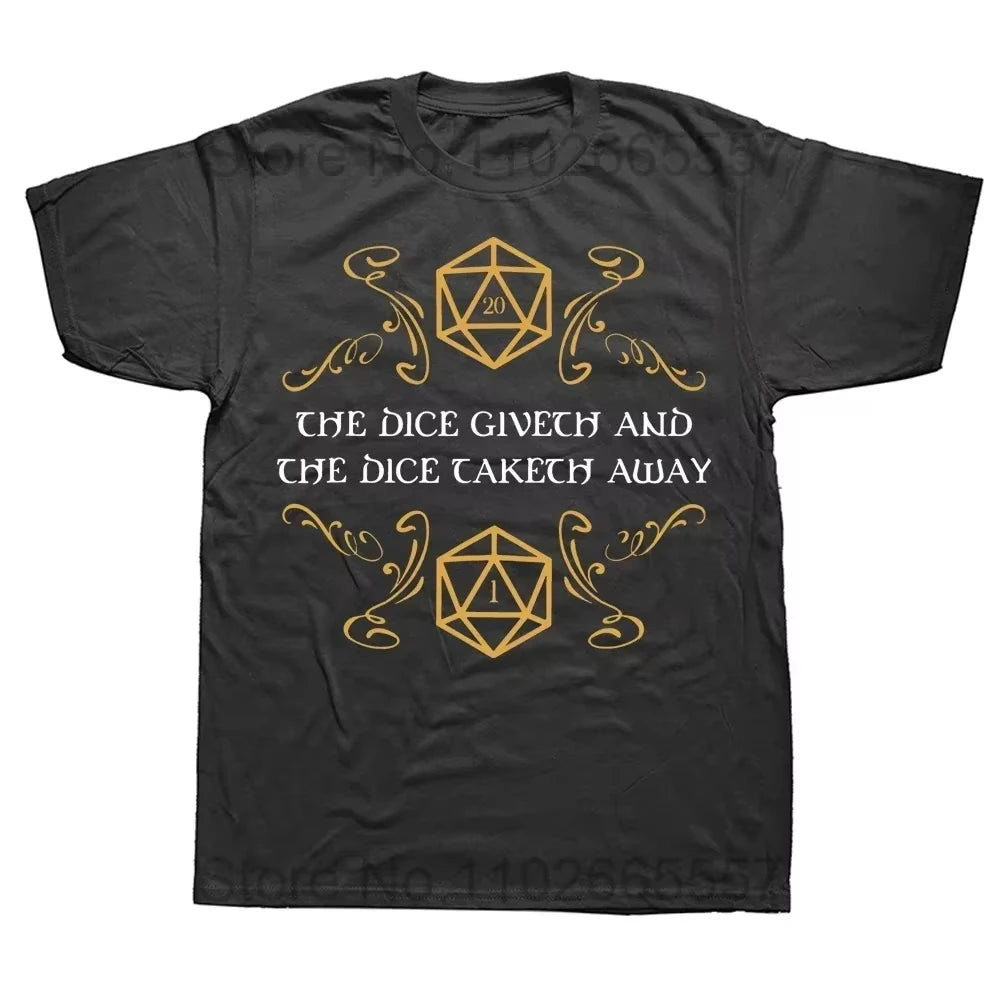 Mathematical Formula Tshirt Pattern Street Wear Short Sleeve I Have a Plan D20 Dice RolePlaying Game Tshirt Women Men Edition
