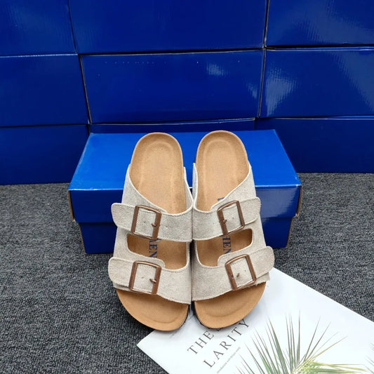 High Quality Leather Sandals for Men and Women CasualComfortable Anti-Slip Spring and Autumn Beach Shoes for Fashion Slippers