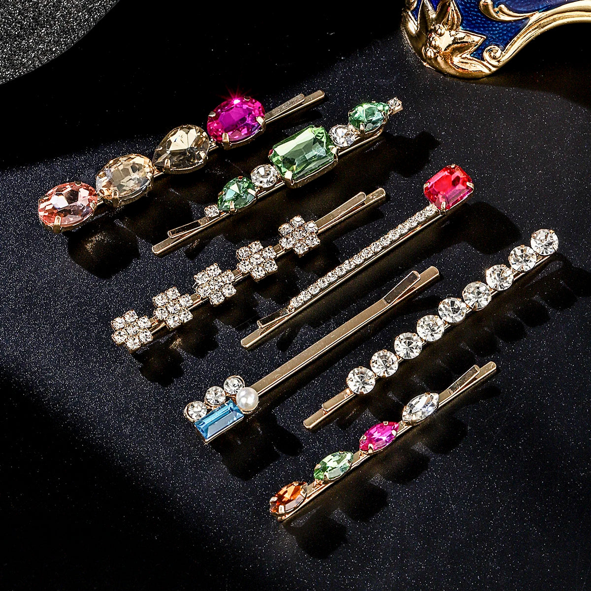 Upscale Luxurious Crystal Zircon Hair Clip Temperament Elegant Wild Hair Pins Leisure Prom Street Beat Personality Retro Hair BAZAARHUBO
