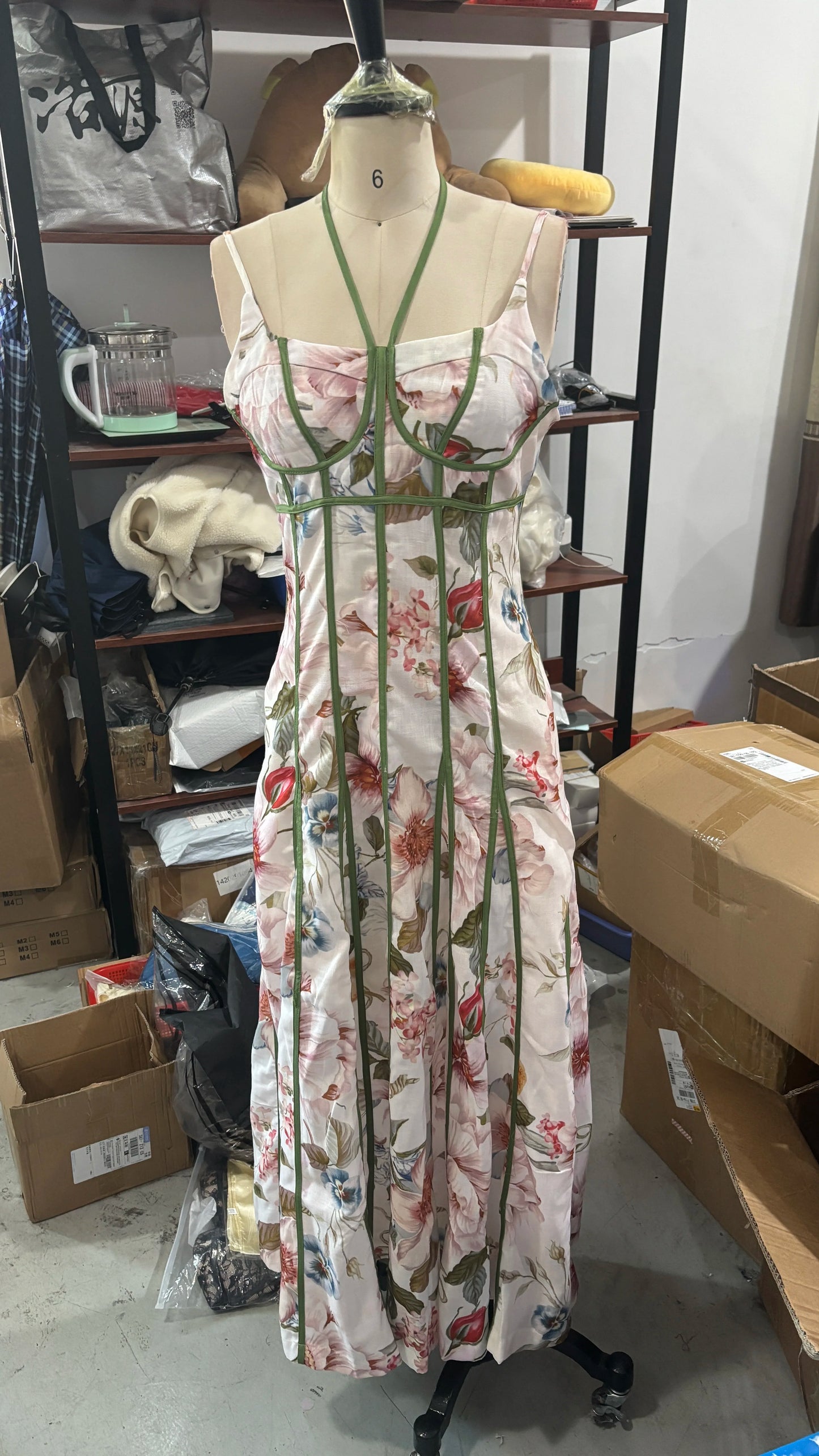 Fashion Women's Dress Halter Sleeveless Hollow Out Print Female Dresses 2026 Summer Vacation Holiday Beach Chic Sexy Lady Robe