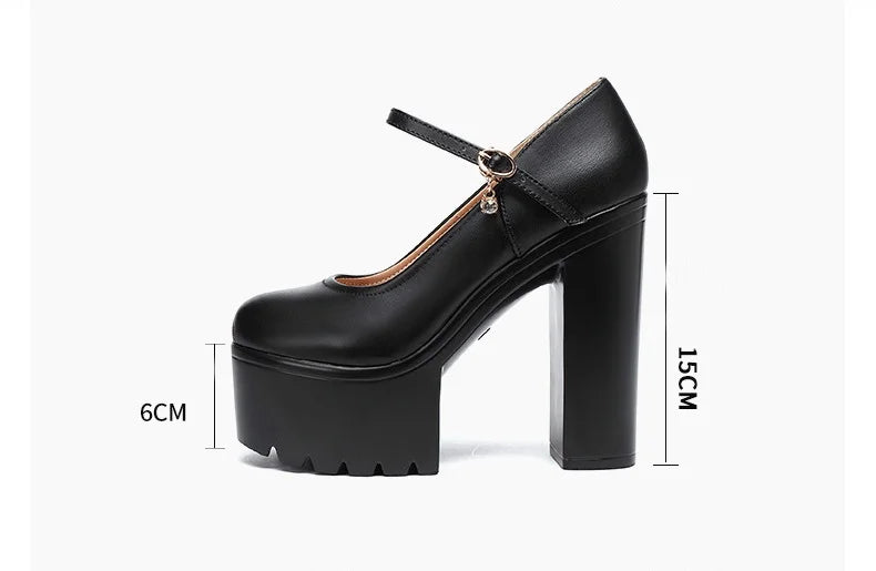 15cm Small Size 32-43 Fashion Red Silver White Wedding Shoes Women Pumps 2026 Fall Block High Heels Shoes Platform Model Partry