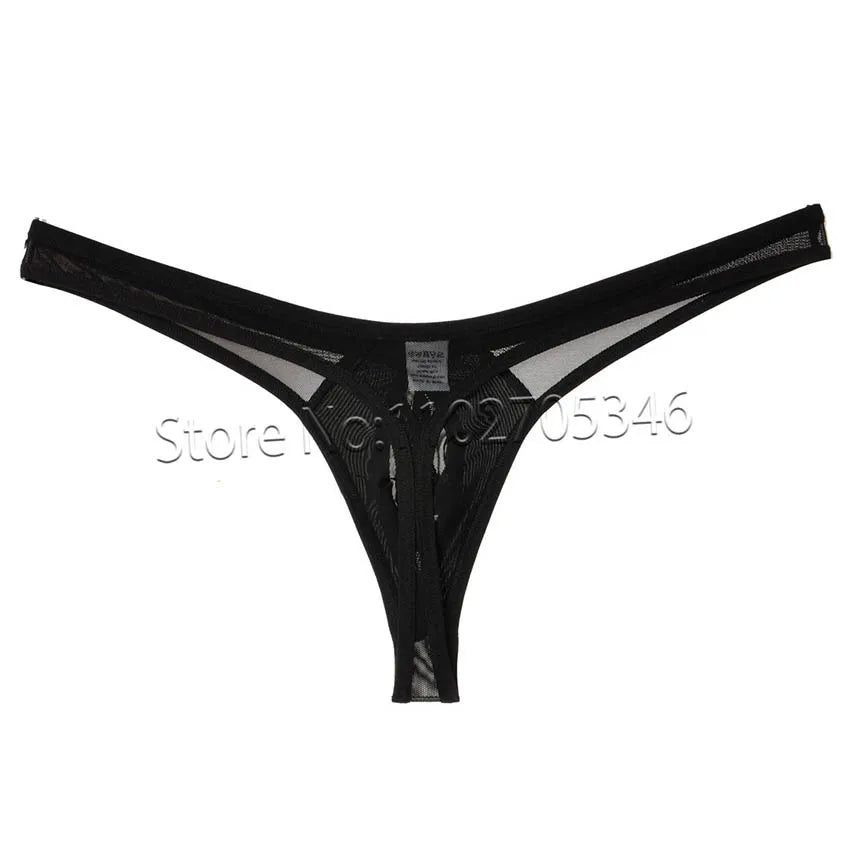 Men's Thong Underwear Contour Pouch Tangas Elastic Male Bikini Briefs Lingerie Comfortable Sissy Panties Silky Underwear Beach
