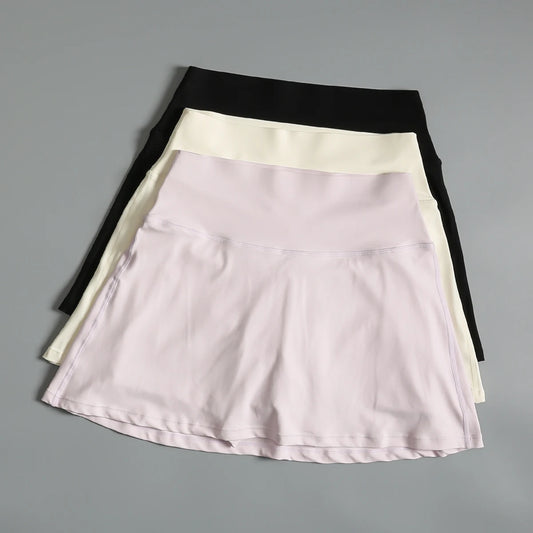 Tennis sports skirt for women in summer high waist slimming yoga fitness short skirt anti-exposure running quick-dry skirt pants