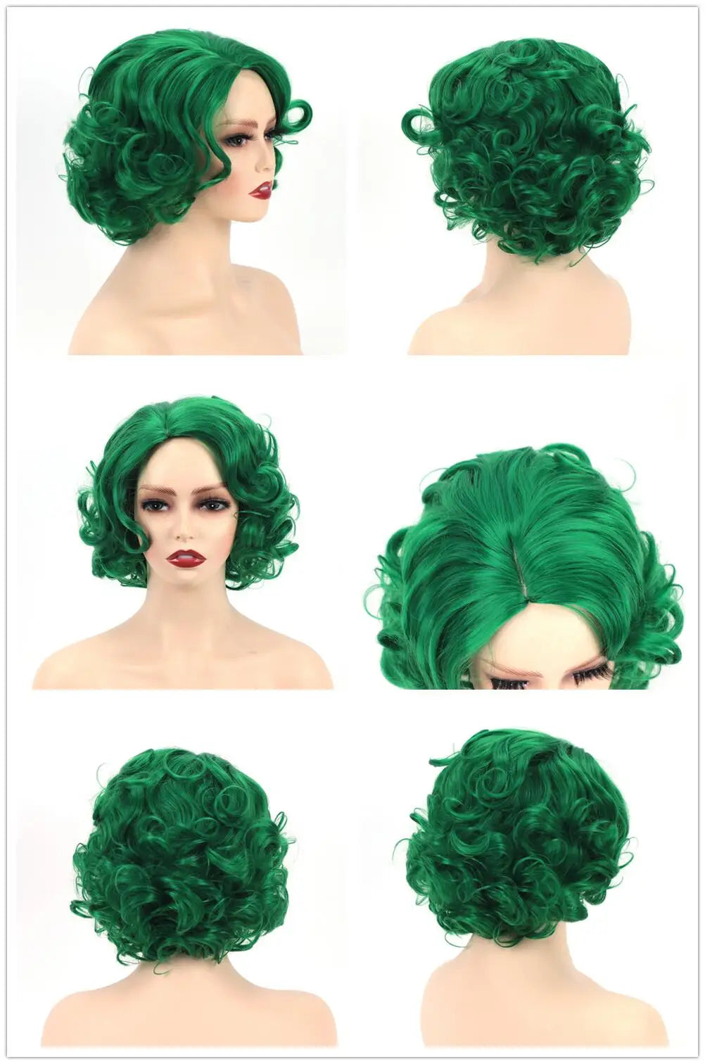 GNIMEGIL Synthetic Cosplay Wig Short Curly Hair Platinum Blonde Wigs for White Women Fluffy Curls Flip 60s Gatsby Hairstyle Wigs