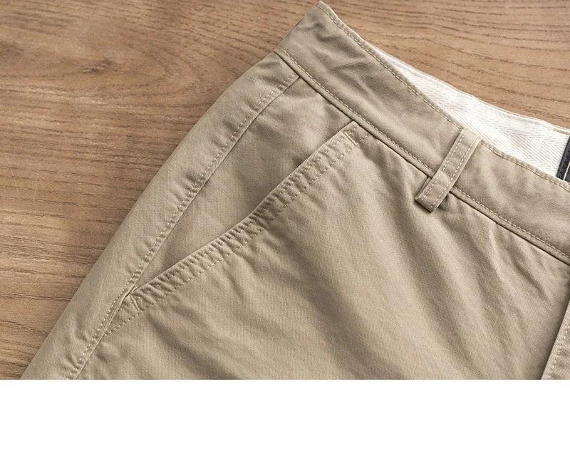 Casual Pants Men Solid Vintage Fashion Spring Autumn Harajuku Japanese Style All-match Straight Trousers New Pockets High Street