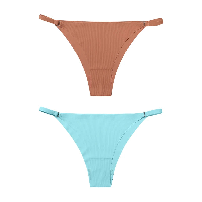 1Pc/2Pcs/4Pcs/7Pcs/Set Hot Sale Women's Panty Thin Belt Sexy Cotton Crotch Briefs Comfortable Breathable Seamless Panties