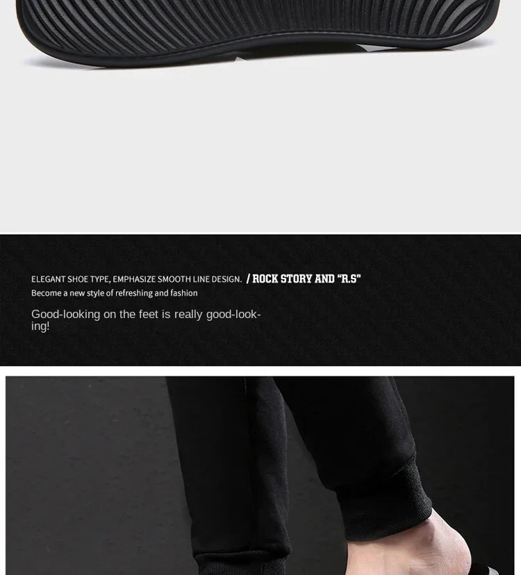 Men Sandals Slippers Genuine Leather Luxury Fashion New Men's Flat Shoes Casual Non-Slip Beach Sandals For Men Zapatos Hombre