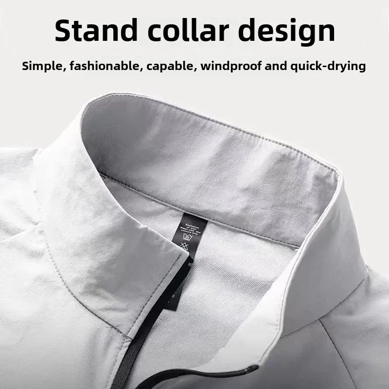 Men's Quick-Dry Running Tracksuit Long Sleeve Half Zipper T-Shirt Set Gym Jogging Sweatshirt for Fitness Sports Hiking Training
