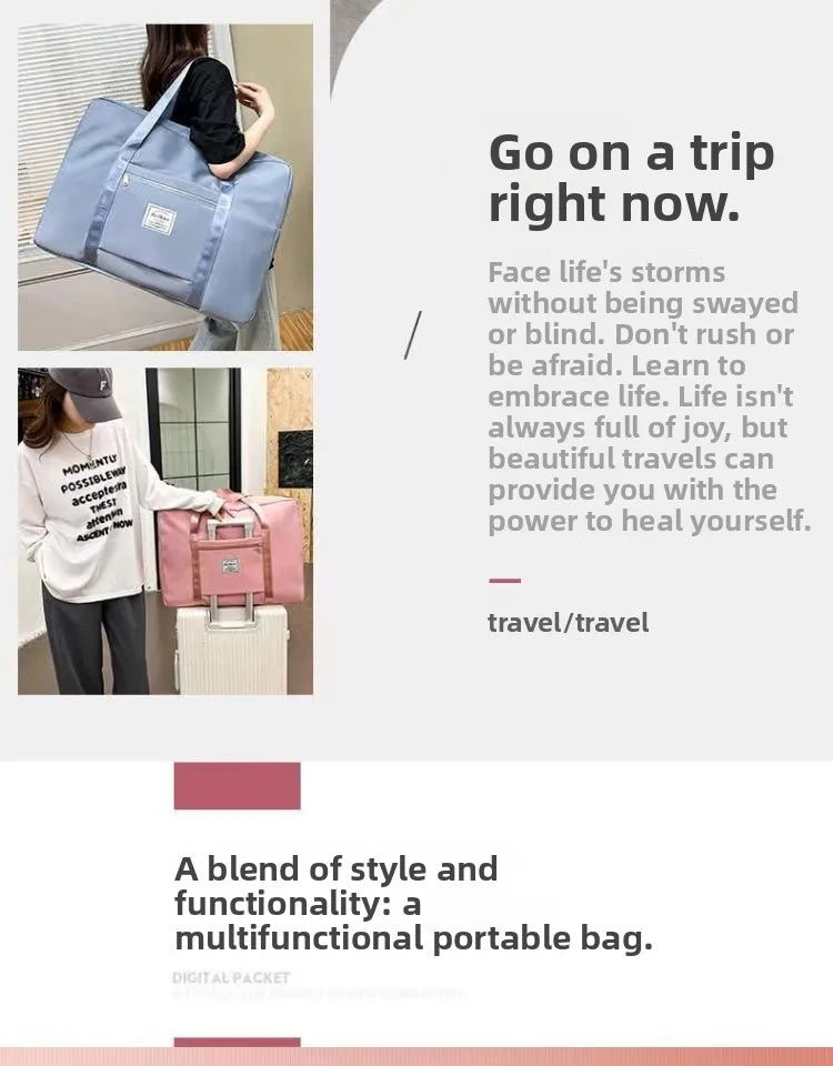 Large Capacity Casual Handbag for Men And Women Student Clothing Storage Bag Maternity Bag Travel Bag Polyester Material