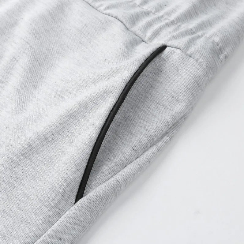 Men Short Jumpsuit Tight Sleeveless Bodysuit Zipper Hooded Rompers Short Pants Casual Home Wear Tracksuit Pajamas