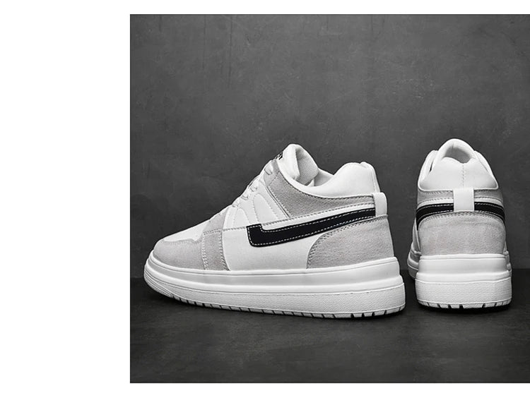 Genuine Leather Height Increasing Elevator Shoes Men Woman Height Increase Shoes 6cm 8cm 10cm Man Sneakers Sport Casual Shoes