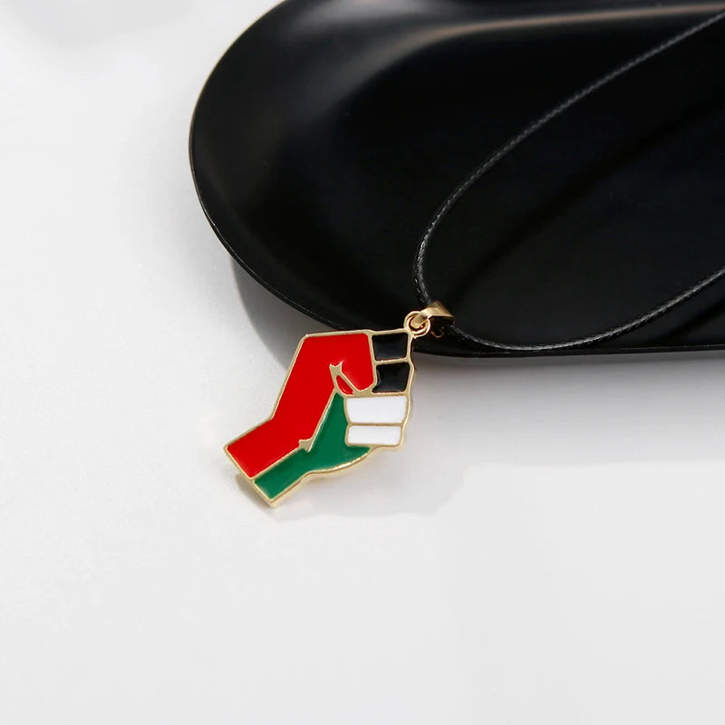 African Symbol Pendant Necklaces Gold Color Jewelry For Women Girls Africa Cultural Chain