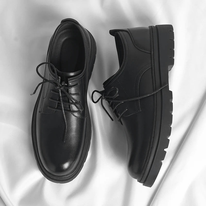 Luxury Leather Male Oxford Shoes Brown Black Mens Dress Shoes New Fashion Round Toe Men's Business Casual Shoes Formal Footwear