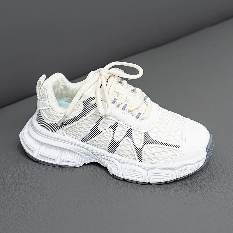 Kids Casual Shoes for Boys Girls Fashion Classic Air Mesh Summer Breathable Children Sports Running Sneakers Lace-up Non-slip