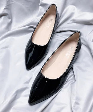 Ladies 2-48 Shiny Leather Slip-Ons Green Candy Colors Shallow Toe Shoes For Women Promotion 2020 Plain Flats Spring Outdoor Cute