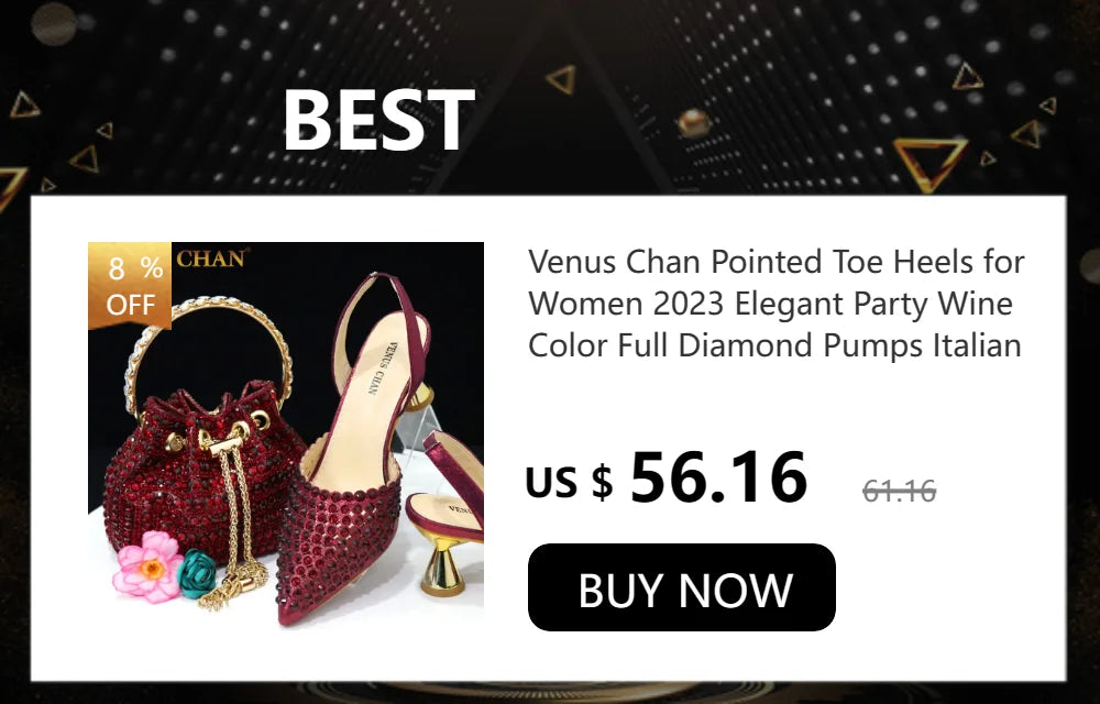 African Fachion Evening Shoes And Matching Bags Italian Design Ladies Diamond Bag High-Heeled Pointed Toe Women's Shoes