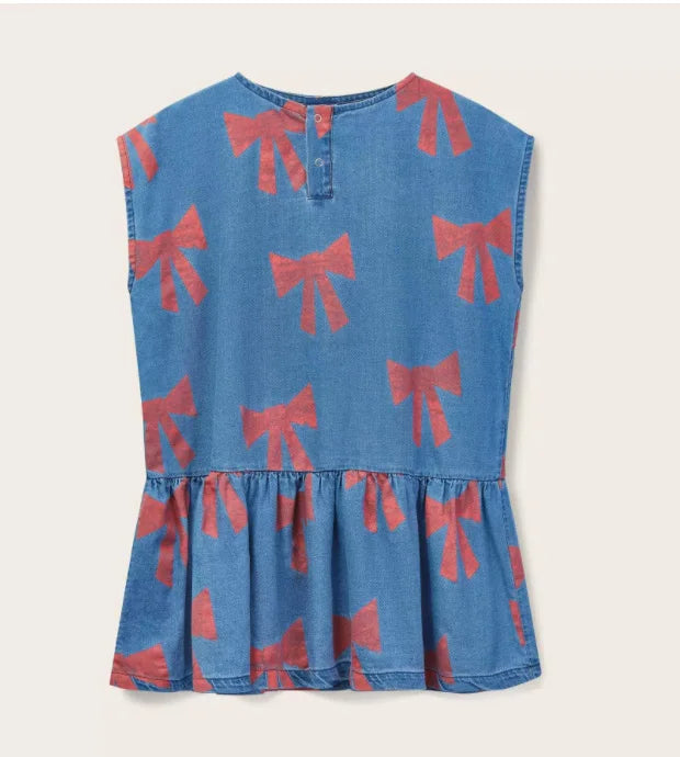 kids dress SS26 new SUMMER girls cute print Denim dresses