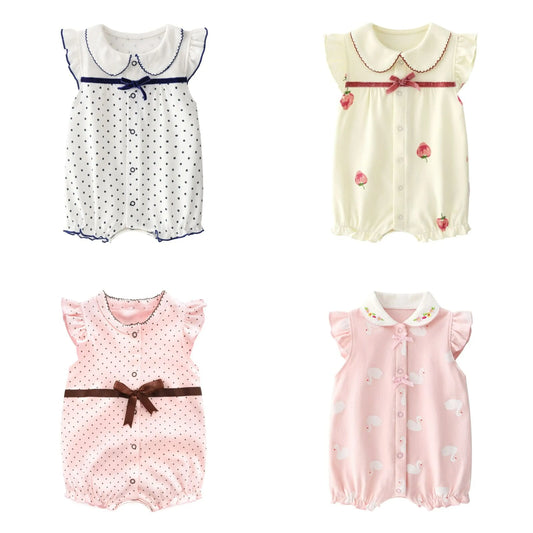 Fashion princess New baby Romper For Babies Clothes Short Sleeve cute newborn baby clothes
