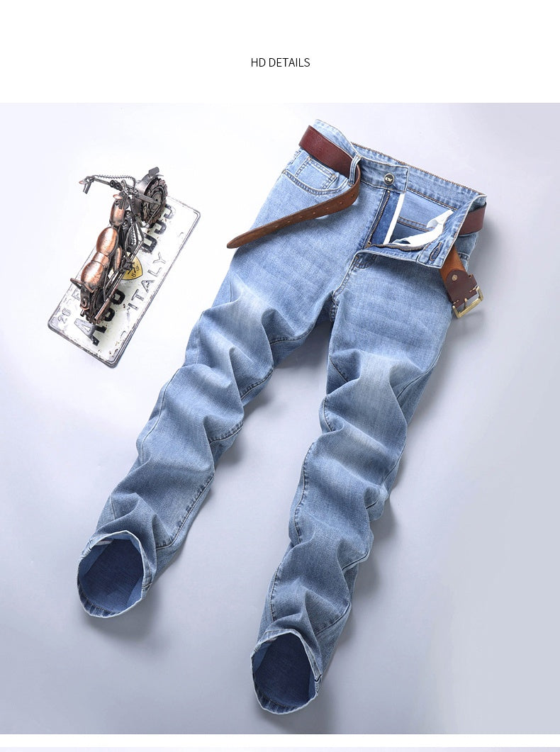 2026 Thin or Thick Material Slim Fit Men's Luxury Classic Style Men Jeans Business Stretch Denim Male Trousers Clothing